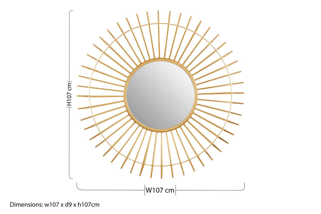 Round Gold Wall Mirror | Beauly