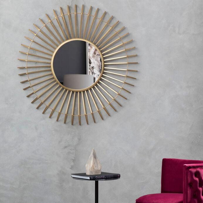 Round Gold Wall Mirror | Beauly