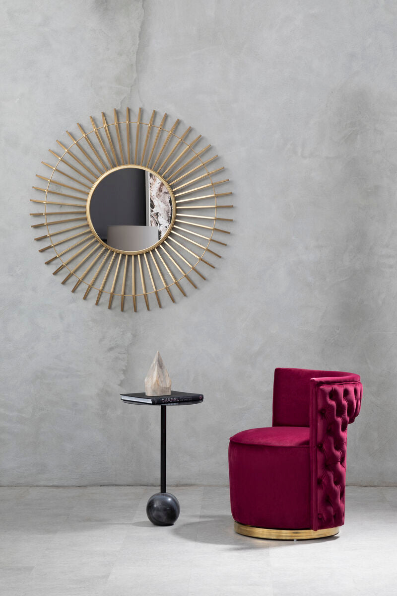 Round Gold Wall Mirror | Beauly