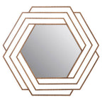 Antique Gold Hexagon Wall Mirror | Beauly