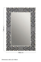 Black and Mother of Pearl Wall Mirror | Fusion