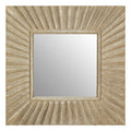 Square Wall Mirror with Textured Silver Frame | Fusion