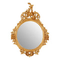 Gold Finish Round Wall Mirror | Marseille