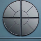 Round Window Pane Wall Mirror | Cosma
