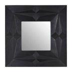 Black Finish Square Wall Mirror | Sabari