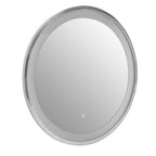 Illuminated LED Silver Round Mirror | Avelino