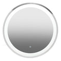 Illuminated LED Silver Round Mirror | Avelino