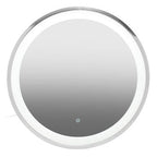 Illuminated LED Silver Round Mirror | Avelino