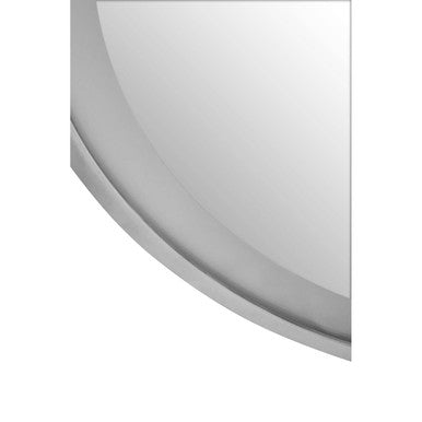Illuminated LED Silver Round Mirror | Avelino