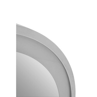 Illuminated LED Silver Round Mirror | Avelino