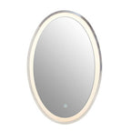 Illuminated LED Silver Oval Mirror | Avelino