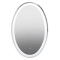 Illuminated LED Silver Oval Mirror | Avelino