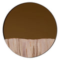 Petrified Wood Tile Large Round Mirror | Relic