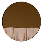 Petrified Wood Tile Large Round Mirror | Relic