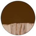 Petrified Wood Tile Small Round Mirror | Relic