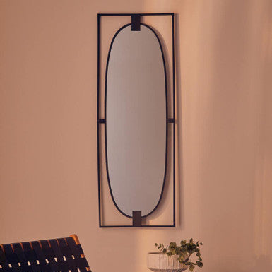 Black Rectangular Wall Mirror | Trento