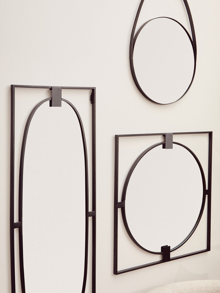 Black Rectangular Wall Mirror | Trento