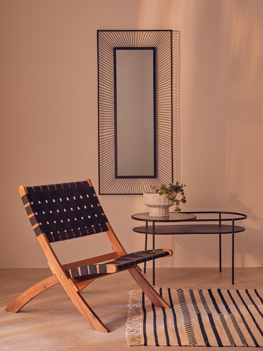 Wall Mirror with Black Metal Frame | Trento