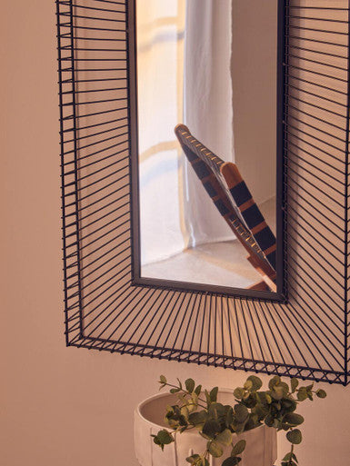 Wall Mirror with Black Metal Frame | Trento