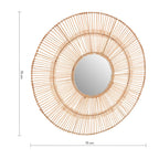 Batu Natural Rattan Wall Mirror.