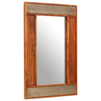 Boho Acacia Wood Wall Mirror