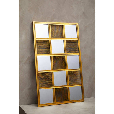 Gold Wire Wall Mirror | Enzo