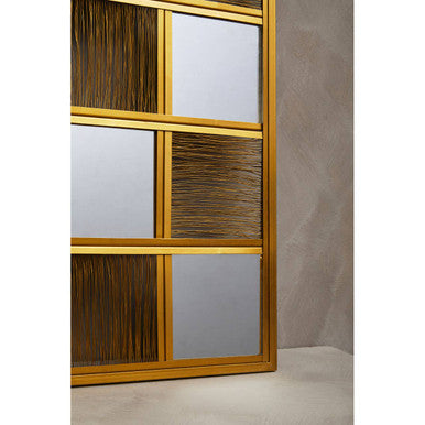 Gold Wire Wall Mirror | Enzo