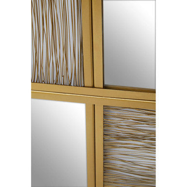 Gold Wire Wall Mirror | Enzo