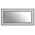 Grey and White Finish Elm Wood Wall Mirror | Milan
