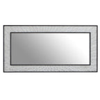 Grey and White Finish Elm Wood Wall Mirror | Milan