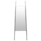Silver Finish Frame Floor Mirror | Genoa