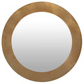Brushed Gold Round Wall Mirror | Grenoble