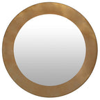 Brushed Gold Round Wall Mirror | Grenoble