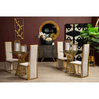 Brushed Gold Round Wall Mirror | Grenoble
