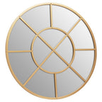 Gold Finish Round Wall Mirror | Descartes