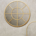 Gold Finish Round Wall Mirror | Descartes