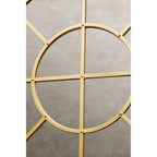 Gold Finish Round Wall Mirror | Descartes