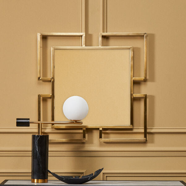 Brushed Gold Small Wall Mirror | Allure