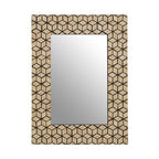 Black Wall Mirror with Seashell Inlay | Palu
