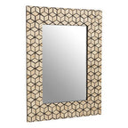 Black Wall Mirror with Seashell Inlay | Palu