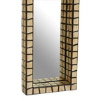 Tall Black Wall Mirror with Shell Inlay | Palu