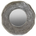 Large Oak Effect Silver Wall Mirror | Silva