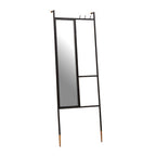 Black Floor Mirror with Coat Rack | Nirav