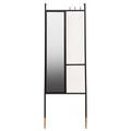 Black Floor Mirror with Coat Rack | Nirav