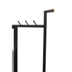Black Floor Mirror with Coat Rack | Nirav