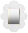 White Finish Mango Wood Wall Mirror | Saras