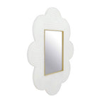 White Finish Mango Wood Wall Mirror | Saras