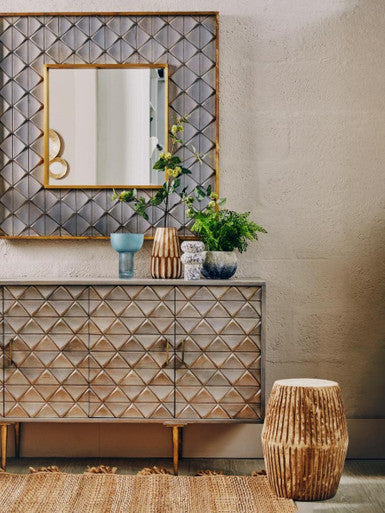 Mango Wood Square Wall Mirror | Siro