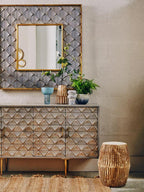 Mango Wood Square Wall Mirror | Siro
