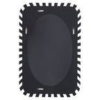 Jade Silver Rectangular Sunburst Wall Mirror